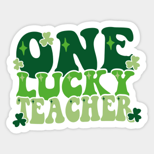 One Lucky Teacher St Patrick day Sticker